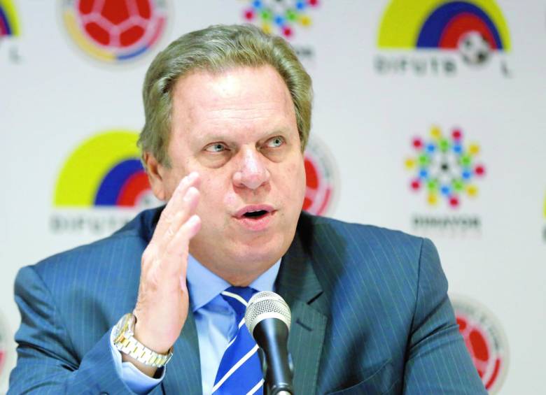 Ramón Jesurún, presidente de la Federación Colombiana de Fútbol, quien estará en la Asamblea Extraordinaria. FOTO colprensa