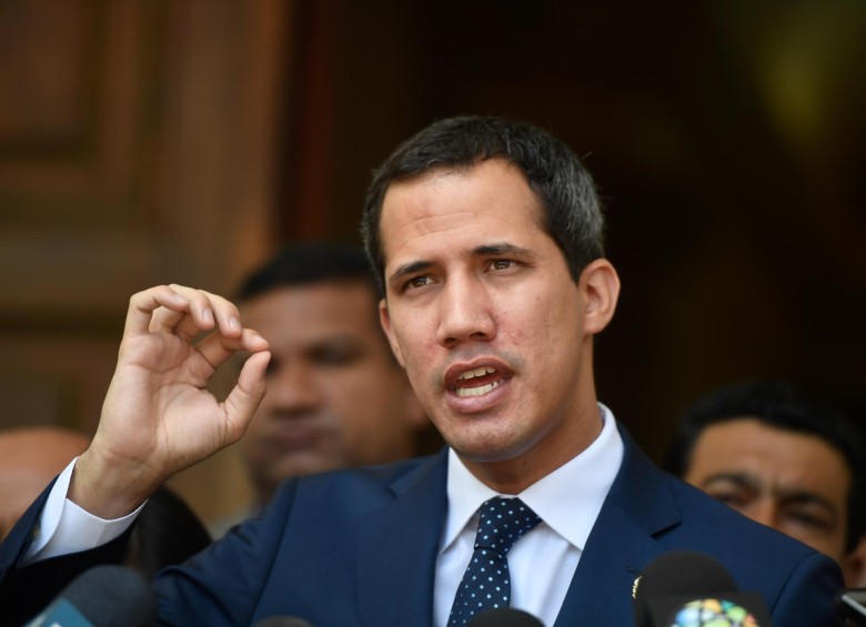 Juan Guaidó anunció este miércoles la creación de un “centro de Gobierno”. FOTO AFP
