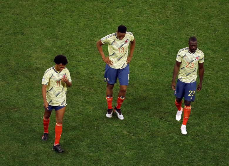 Tres victorias (Argentina, Catar y Paraguay) y un empate (Chile), más la eliminación por penaltis en cuartos de final con los australes 5-4 después de un 0--0. Ese es el recuento de la actuación de la Selección Colombia en la Copa América. Tristeza nacional. FOTO EFE