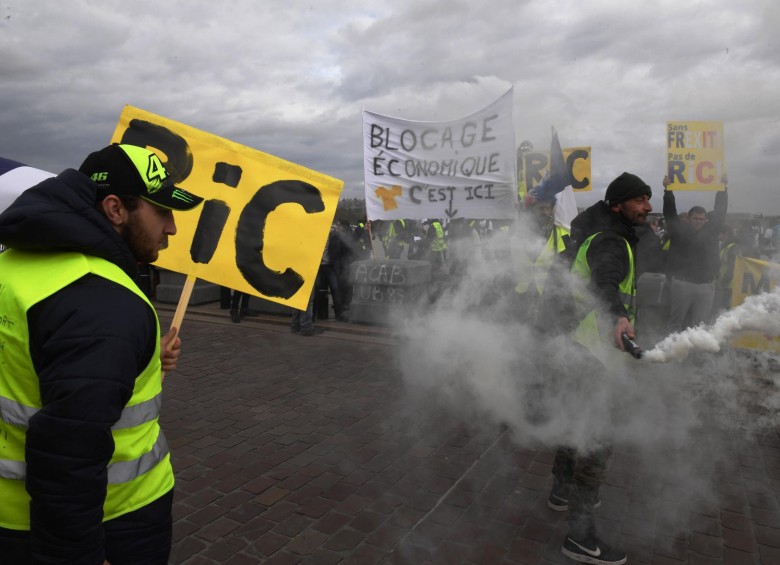 Nuevas protestas del movimiento “Chalecos amarillos” en Francia. Foto: AFP