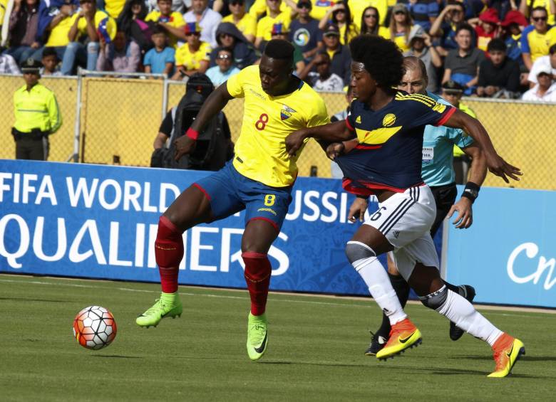 “Colombia mostró de qué está hecha”, dijo Carlos Sánchez, el bastión del medio campo colombiano en Ecuador. FOTO efe 