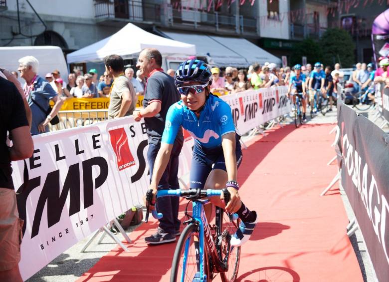 Paula Patiño disputó 14 competencias esta temporada. Poco a poco se consolida en el ciclismo de Europa. FOTO MOVISTAR