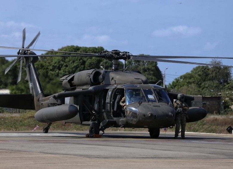 Helicóptero Black Hawk de las fuerzas militares. FOTO Colprensa