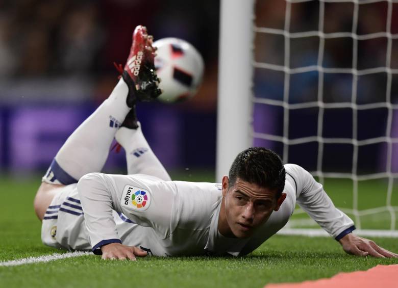 James Rodríguez, un hombre que apenas jugó ocho minutos en el importante duelo de Champions ante el Bayern Munich. FOTO afp