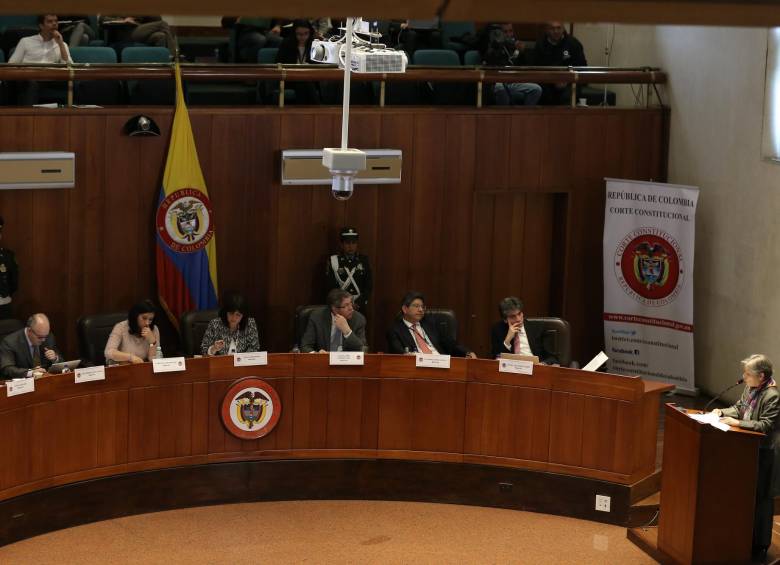 En la Corte Constitucional se realiza la audiencia sobre la Comisión de la Verdad FOTO: Colprensa