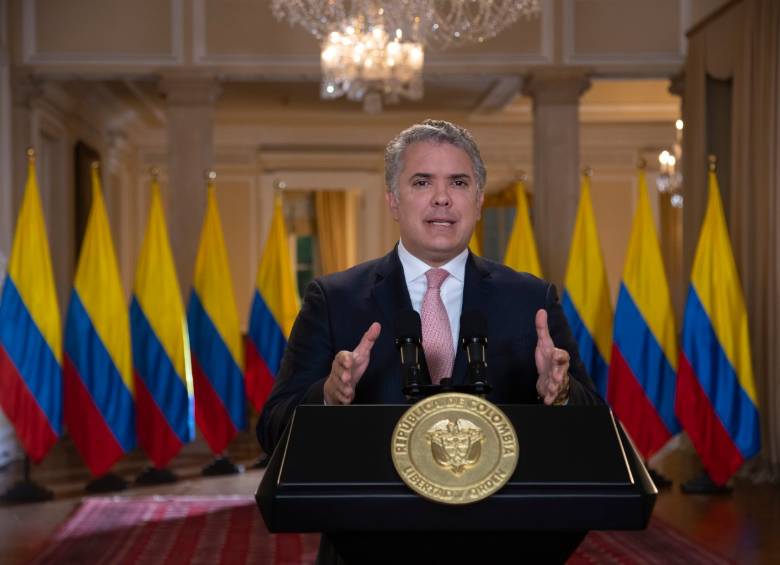 Presidente Iván Duque en su discurso ante la Asamblea General de la ONU de 2020. FOTO: PRESIDENCIA