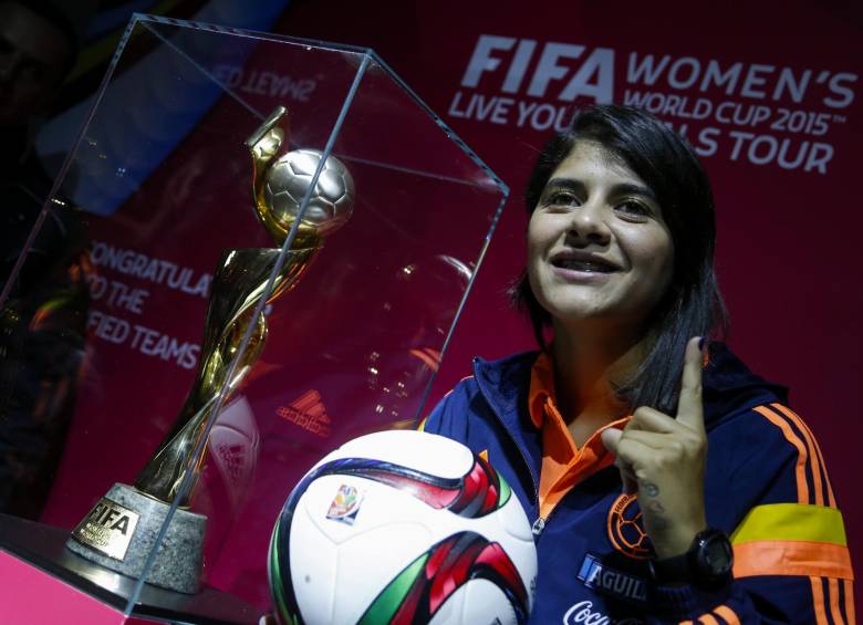 Catalina Usme, mediocampista antioqueña de la Selección Colombia que participa en el Mundial de Canadá. FOTO colprensa