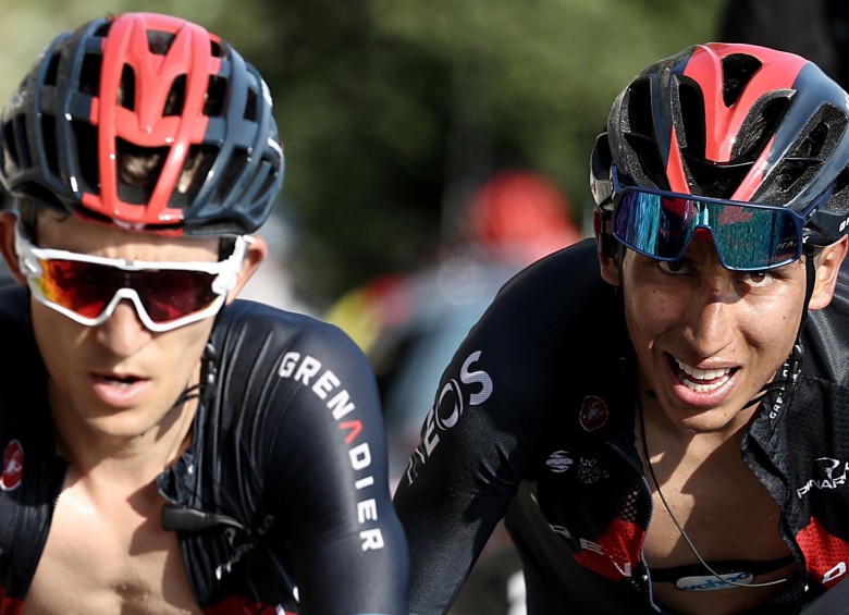 Egan Bernal venía padeciendo dolores de espalda desde el pasado Critérium del Dauphiné. FOTOS EFE Y AFP