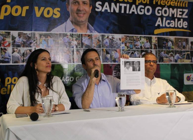 El candidato a la Alcaldía de Medellín por el movimiento “Seguimos Contando con Vos” Santiago Gómez, afirmó que no quiere más noticias que lleven a que Medellín este polarizada. FOTO Cortesía