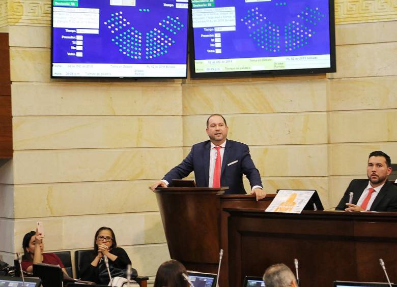 Aspecto de la plenaria de este lunes en el Senado de la República. Foto Colprensa