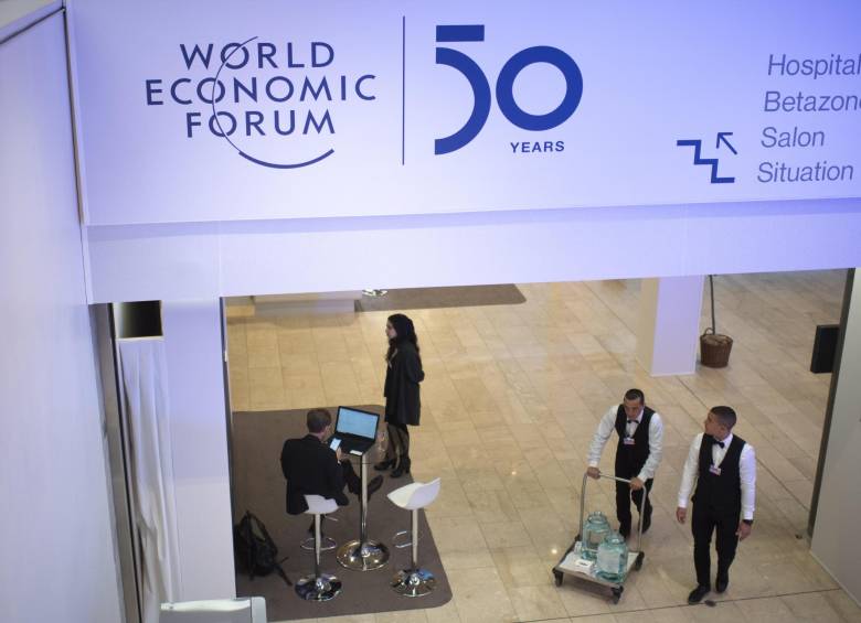 Las nuevas proyecciones de crecimiento del FMI para 2020 se conocen en horas previas al Foro Económico Mundial de Davos, Suiza. Foto EFE