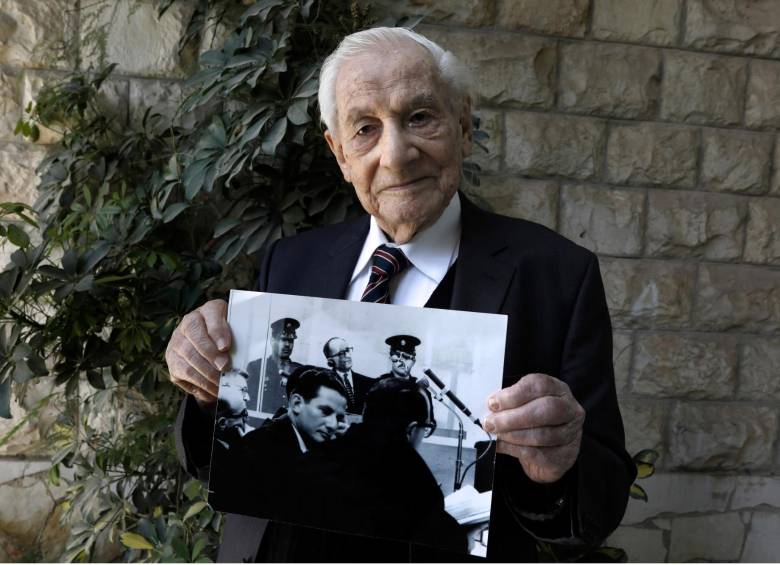 Gabriel Bach, de 93 años, ex juez de la Corte Suprema de Israel y ex fiscal adjunto durante el juicio del alto funcionario alemán nazi Adolf Eichmann. Foto: AFP