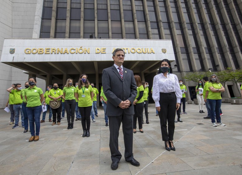 Desde el 5 de junio, tras la suspensión de Aníbal Gaviria, Suárez fue encargado de la Gobernación de Antioquia. FOTO edwin bustamante