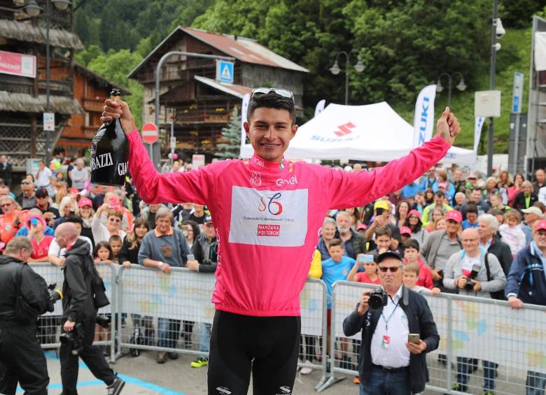 En Colombia, Ardila ha logrado dos medallas de plata en nacionales júnior, una etapa en Vuelta a Tolima y dos en la reciente Vuelta de la Juventud. En Italia evidenció poderío. FOTO GIRO SUB-23