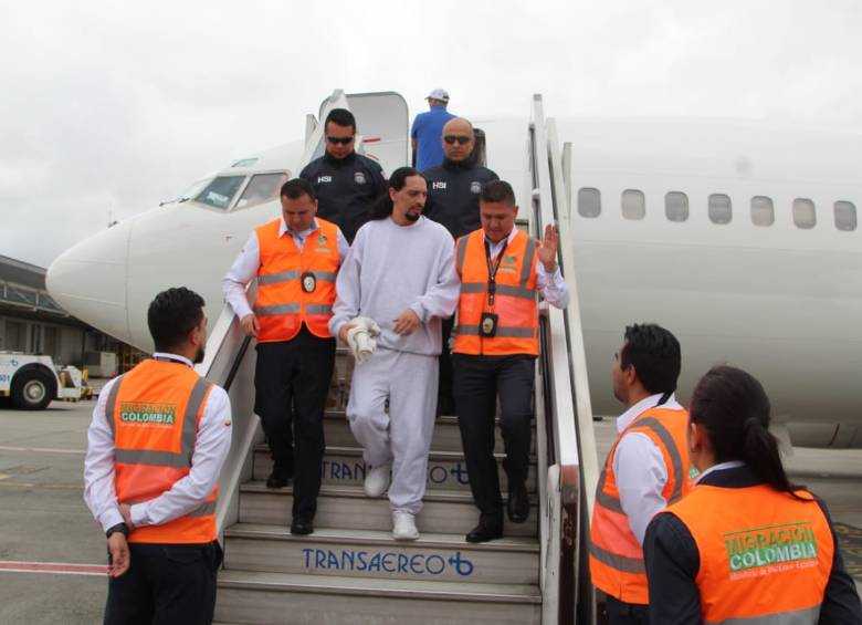 David Murcia Guzmán a su llegada al país. FOTO MIGRACIÓN COLOMBIA