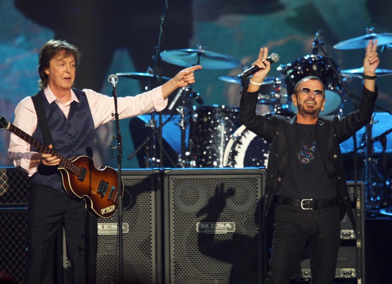 Los músicos Paul McCartney y Ringo Starr. FOTO AP