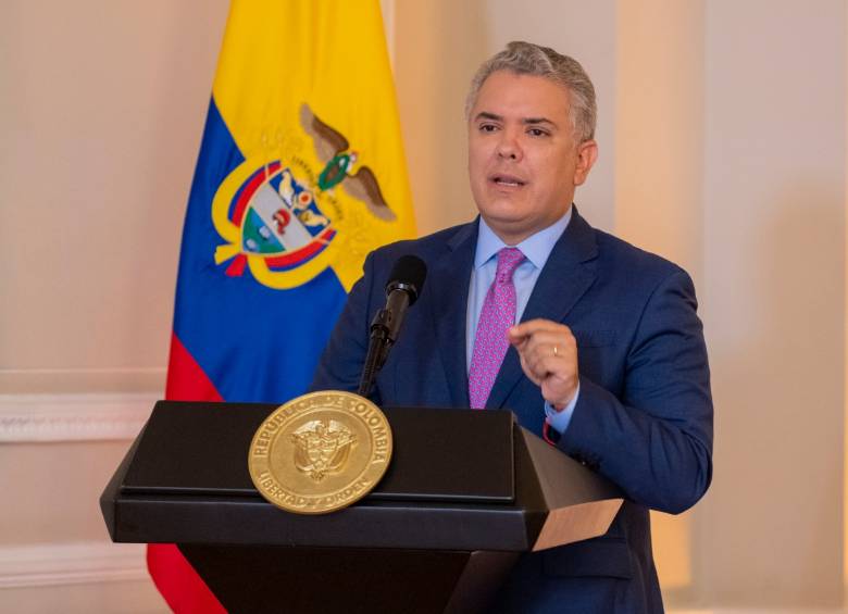 El presidente Iván Duque durante el lanzamiento de las Expediciones BIO Alas, Cantos y Colores. FOTO PRESIDENCIA