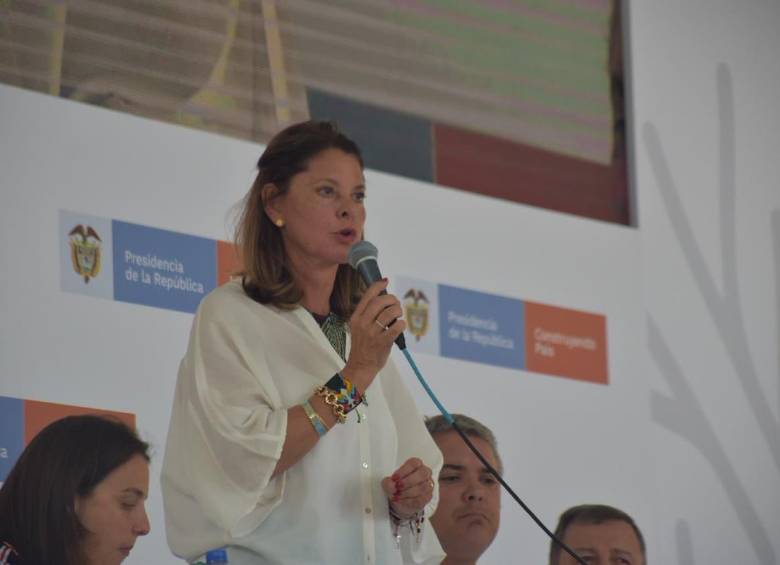La vicepresidenta Marta Lucía Ramírez este sábado. FOTO MARTA LUCÍA RAMÍREZ