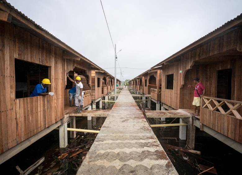 Las 157 familias empezarán a trastearse en enero. La ventaja de este nuevo barrio es que no se volverán a inundar. FOTO cortesía