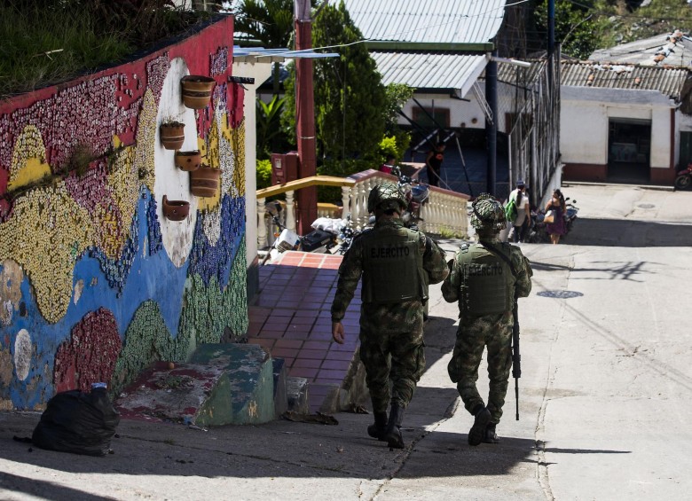 El municipio de Hacarí mantiene fuerte presencia de Fuerza Pública. Foto Julio César Herrera.