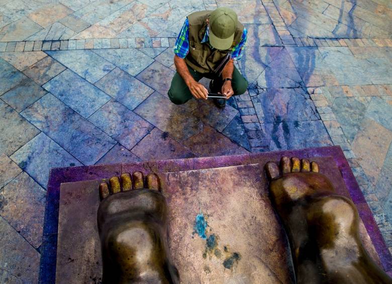 El Museo de Antioquia está evaluando los daños en las obras para definir el proceso de restauración. FOTO JUAN ANTONIO SÁNCHEZ 