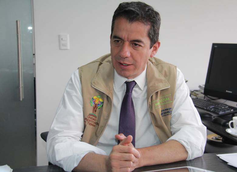 Ricardo Sabogal dirige la Unidad Nacional de Restitución de Tierras. FOTO colprensa