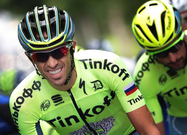 A pesar de las caídas, Contador está optimista. FOTO AFP