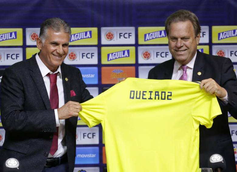 El portugués Carlos Queiroz fue presentado este jueves como el nuevo director técnico de la Selección Colombia de Fútbol de Mayores. FOTO COLPRENSA