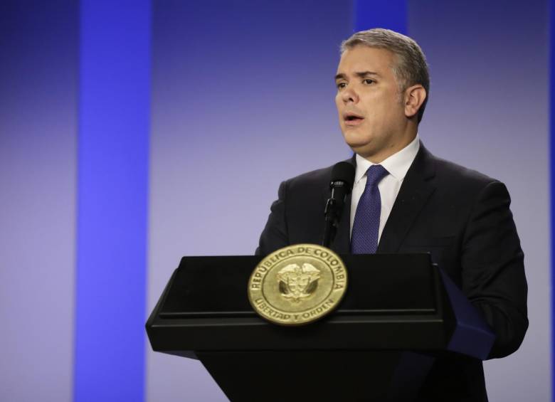 El presidente Iván Duque respaldó la decisión de la Corte Suprema de ordenar la captura de alias “Jesús Santrich”. FOTO: COLPRENSA 