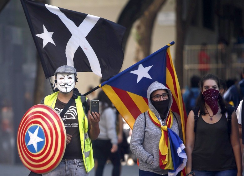 Independentistas catalanes. FOTO EFE