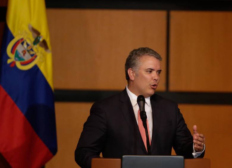 El presidente Iván Duque instó a los militares venezolanos a respaldar al presidente interino de Venezuela, Juan Guaidó. FOTO: COLPRENSA