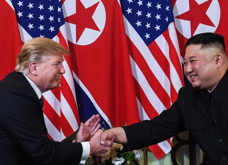 Donald Trump, presidente de Estados Unidos, y Kim Jong-un, mandatario de Corea del Norte. FOTO: AFP