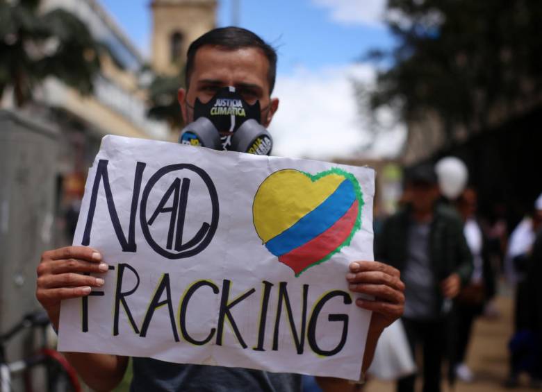 Manifestación contra el fracking. FOTO Archivo Colprensa