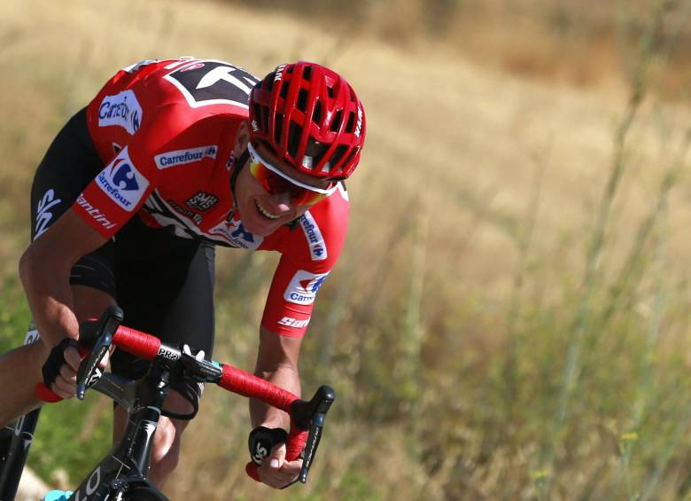 Chris Froome dio positivo por un medicamento contra el asma en un control antidopaje durante la Vuelta a España 2017. FOTO EFE