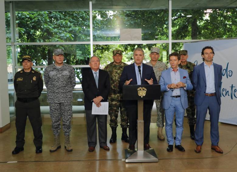 El presidente Duque enfatizó en la necesidad de verificar la efectividad de las medidas aplicadas en Bello. FOTO JUAN PABLO BELLO - CORTESÍA PRESIDENCIA
