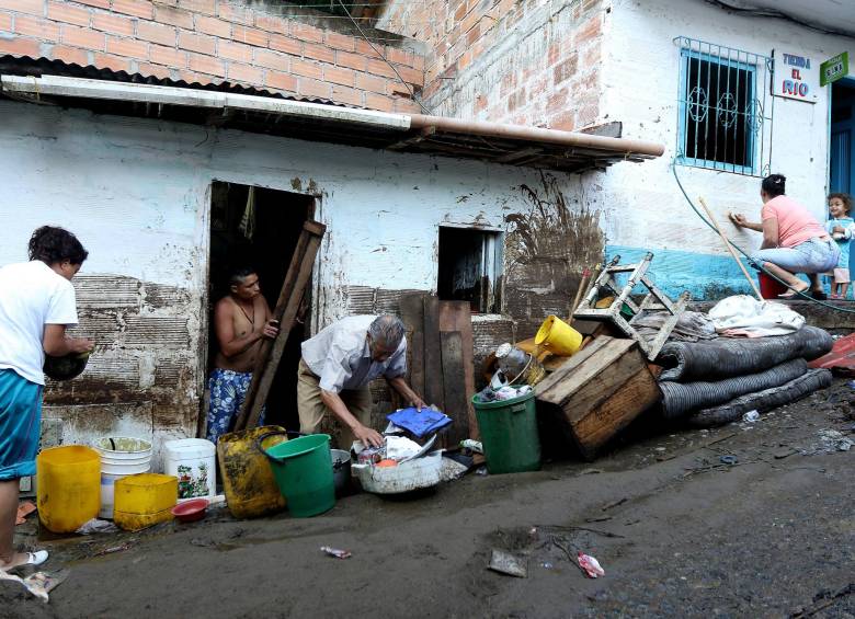 El pasado sábado una avalancha también causó cientos de damnificados en este municipio del Suroeste antioqueño. FOTO JULIO CÉSAR HERRERA