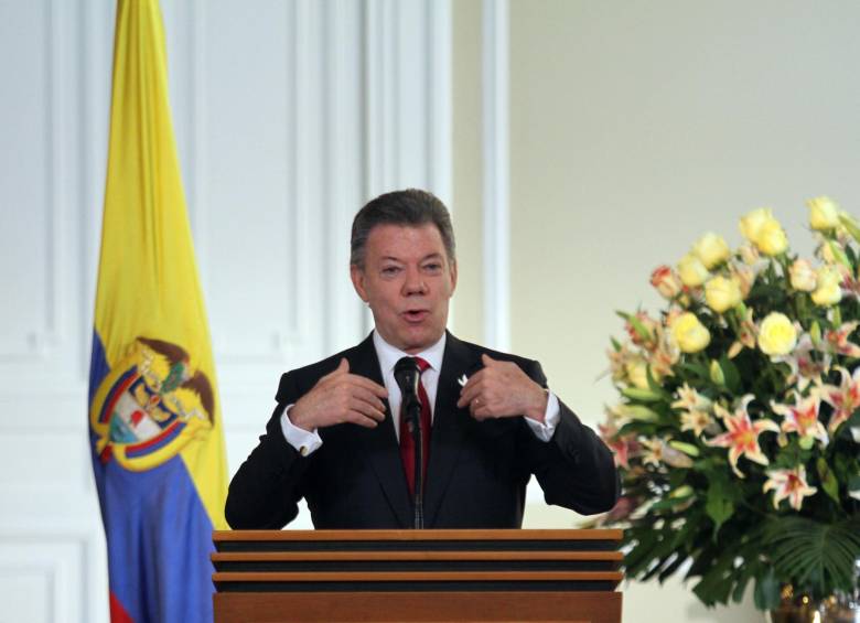 Santos volvió a resaltar que las Farc se comprometieran a contribuir con la reparación material de las víctimas. FOTO COLPRENSA