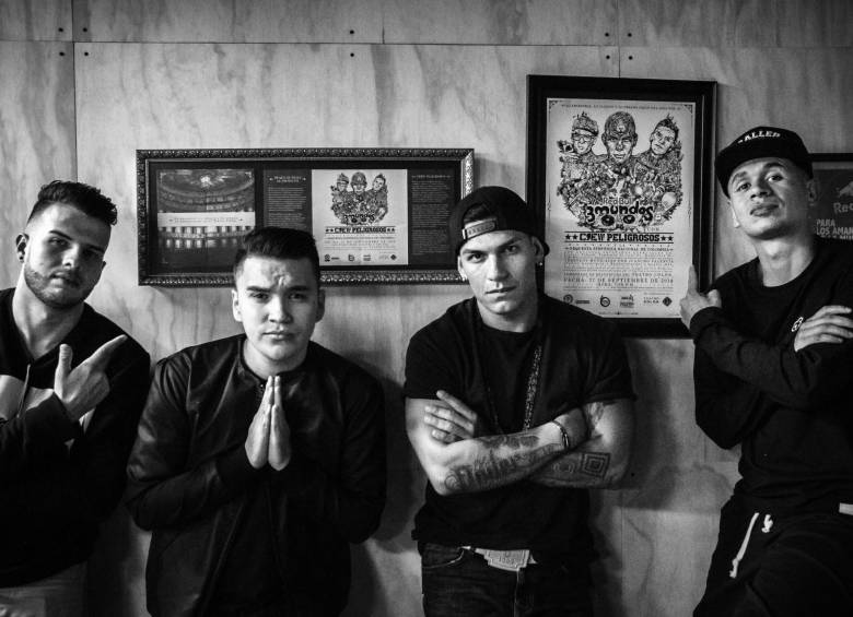 Hunter, Rat Race, Jke y P Flavor están listos para mostrar en México su propuesta musical. FOTO cortesía crew peligrosos