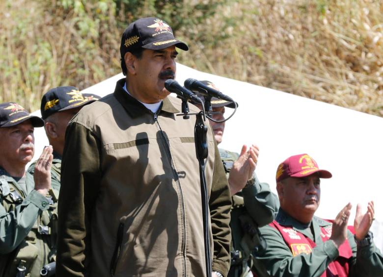 Nicolás Maduro durante actos militares esta semana. FOTO REUTERS