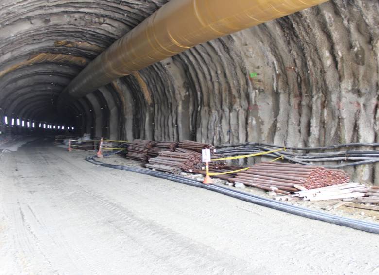 Se encontraron los dos extremos durante la excavación del túnel de La Sinifaná, en el Suroeste antioqueño. FOTO CORTESÍA COVIPACÍFICO