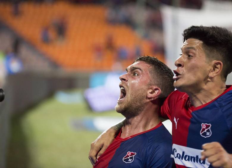 Cano, con 39 goles, y Adrián Arregui, con 6, son los de más goles en el Medellín en 2019. Hasta su llegada al DIM, el volante argentino tenía apenas 9 goles en 168 partidos. FOTO edwin bustamante