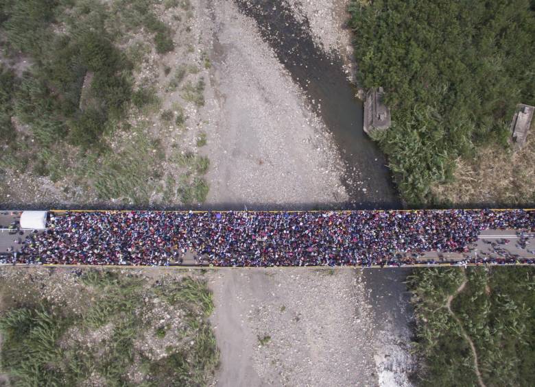 Imagen de la frontera de Colombia y Venezuela tomada en febrero de este año. FOTO: COLPRENSA