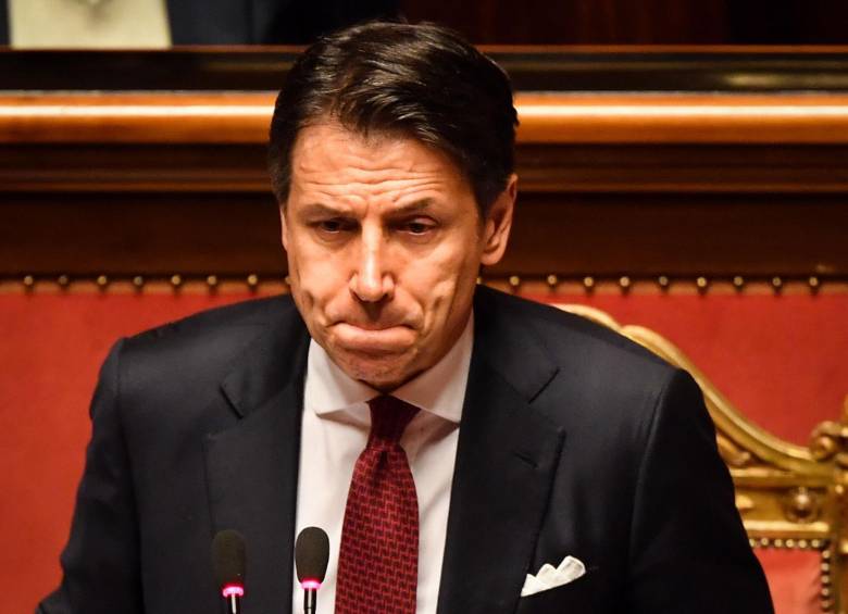 Giuseppe Conte criticó duramente al líder ultraderechista de la Liga Matteo Salvini, ministro del Interior. FOTO: AFP.