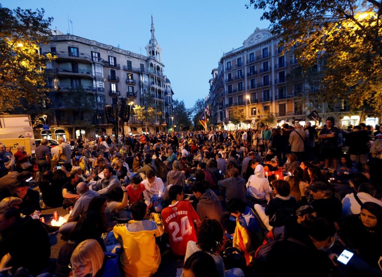 Protestas en Cataluña. FOTO EFE