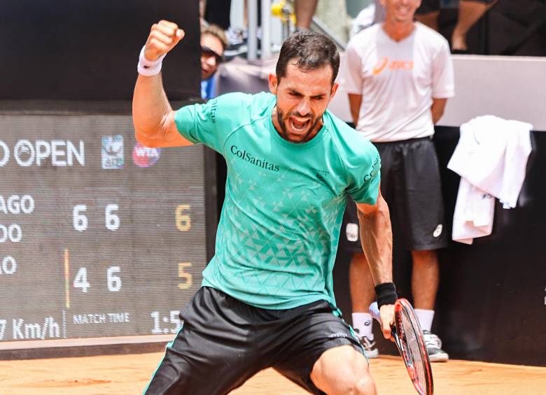 Santiago Giraldo aseguró un cupo entre los 16 mejores jugadores del torneo, ronda en la que enfrentará al 71 del mundo, el argentino Guido Pella. FOTO COLPRENSA