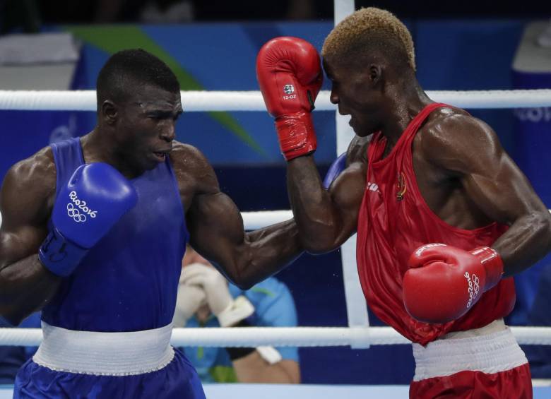 El boxeador paisa Jorge Luis Vivas se despidió en la primera fase de la división de los 75 kilogramos al perder contra el camerunés Wilfred Seyi. FOTO COLPRENSA