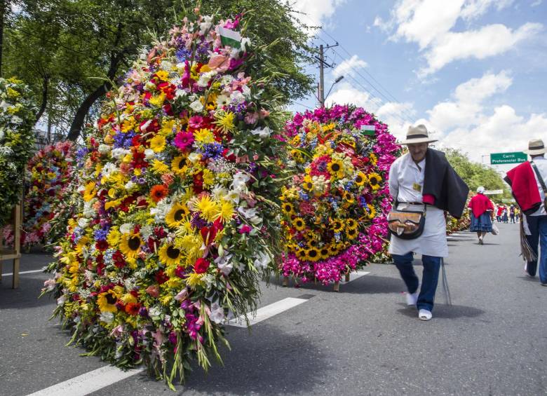 Recorrido en la Avenida Guayabal en el Desfile de Silleteros en la Feria de las Flores de Medellín 2017. Foto: Esteban Vanegas