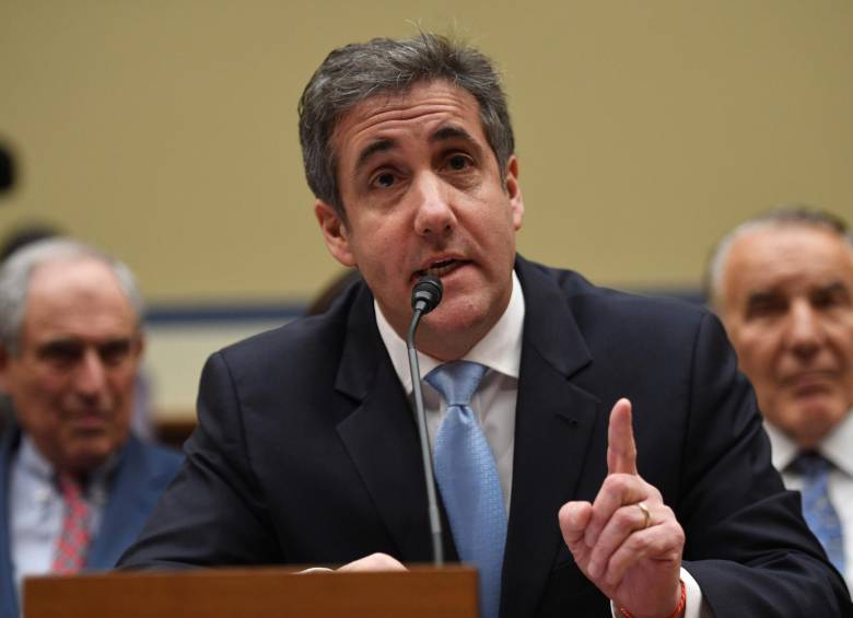 Michael Cohen durante su audiencia ante el Congreso de Estados Unidos. FOTO: AFP