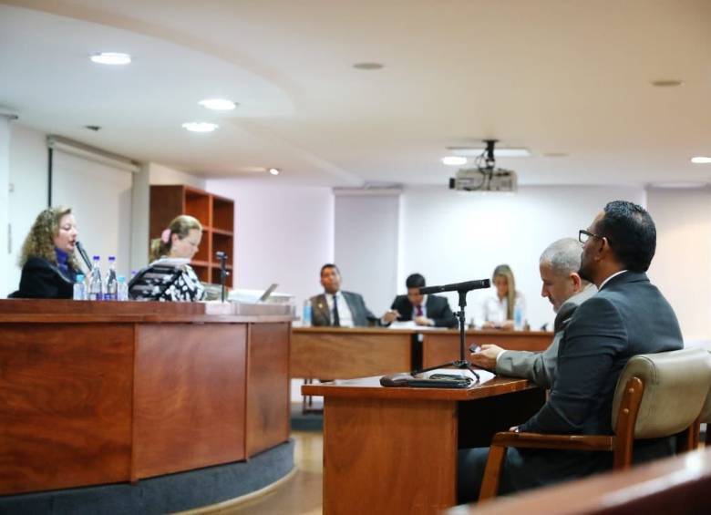 Imagen de la audiencia de esta tarde. FOTO: Cortesía. Procuraduría General.