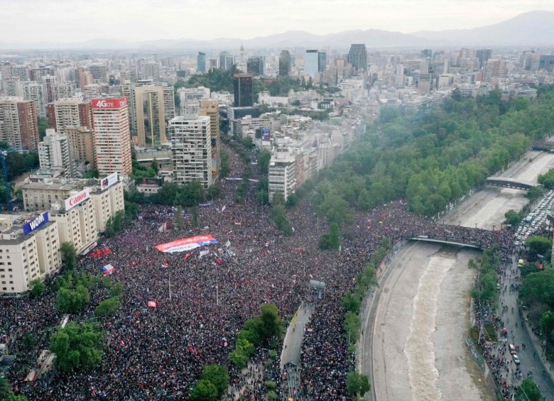 Protestas en Chile. FOTO: AFP